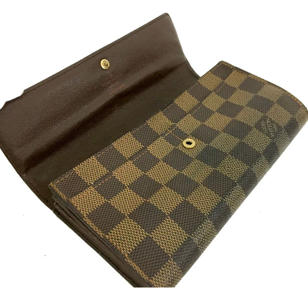 Louis Vuitton Damier Porte Feuille Sarah Long Bifold Wallet