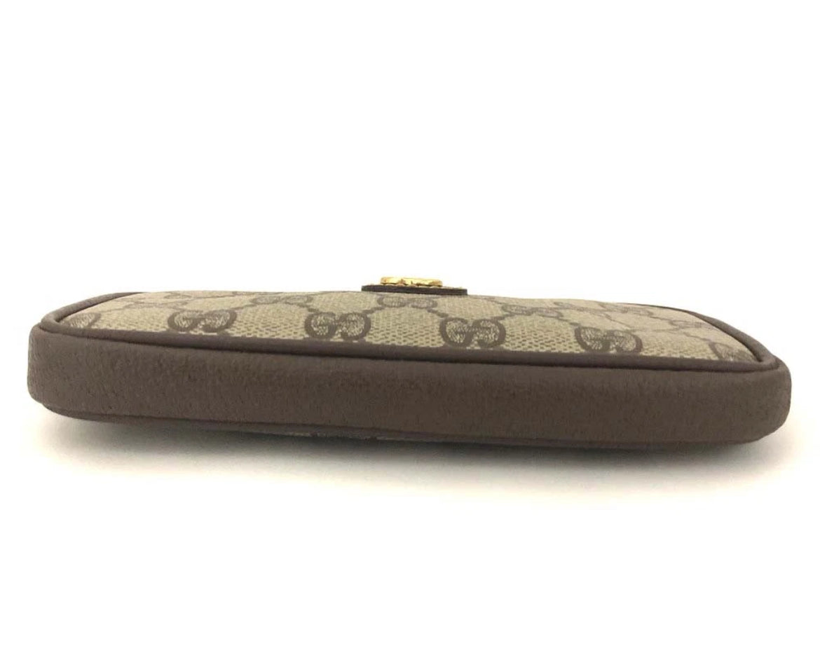 Gucci Brown Monogram Cosmetic Pouch