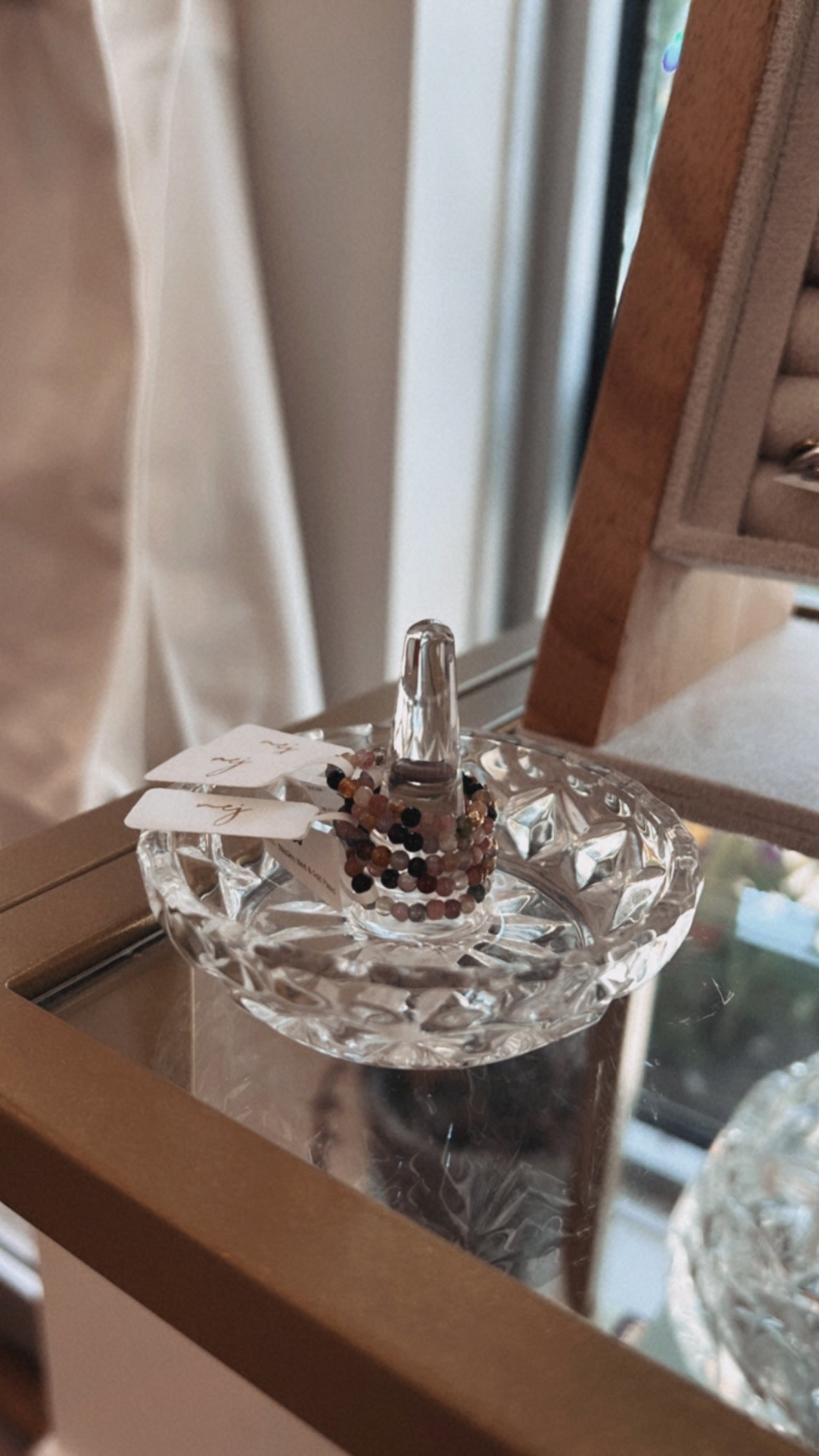 Genuine Beaded Crystal Ring