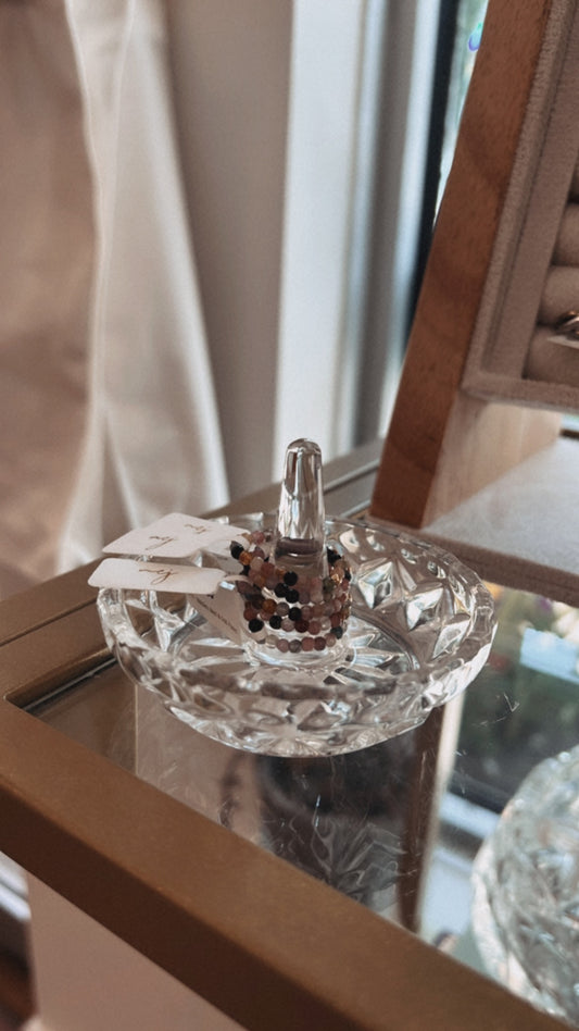 Genuine Beaded Crystal Ring