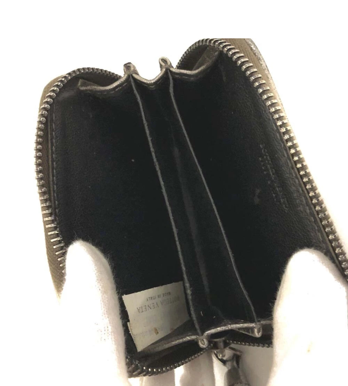 Bottega Veneta Metallic Leather Zip Coin Purse