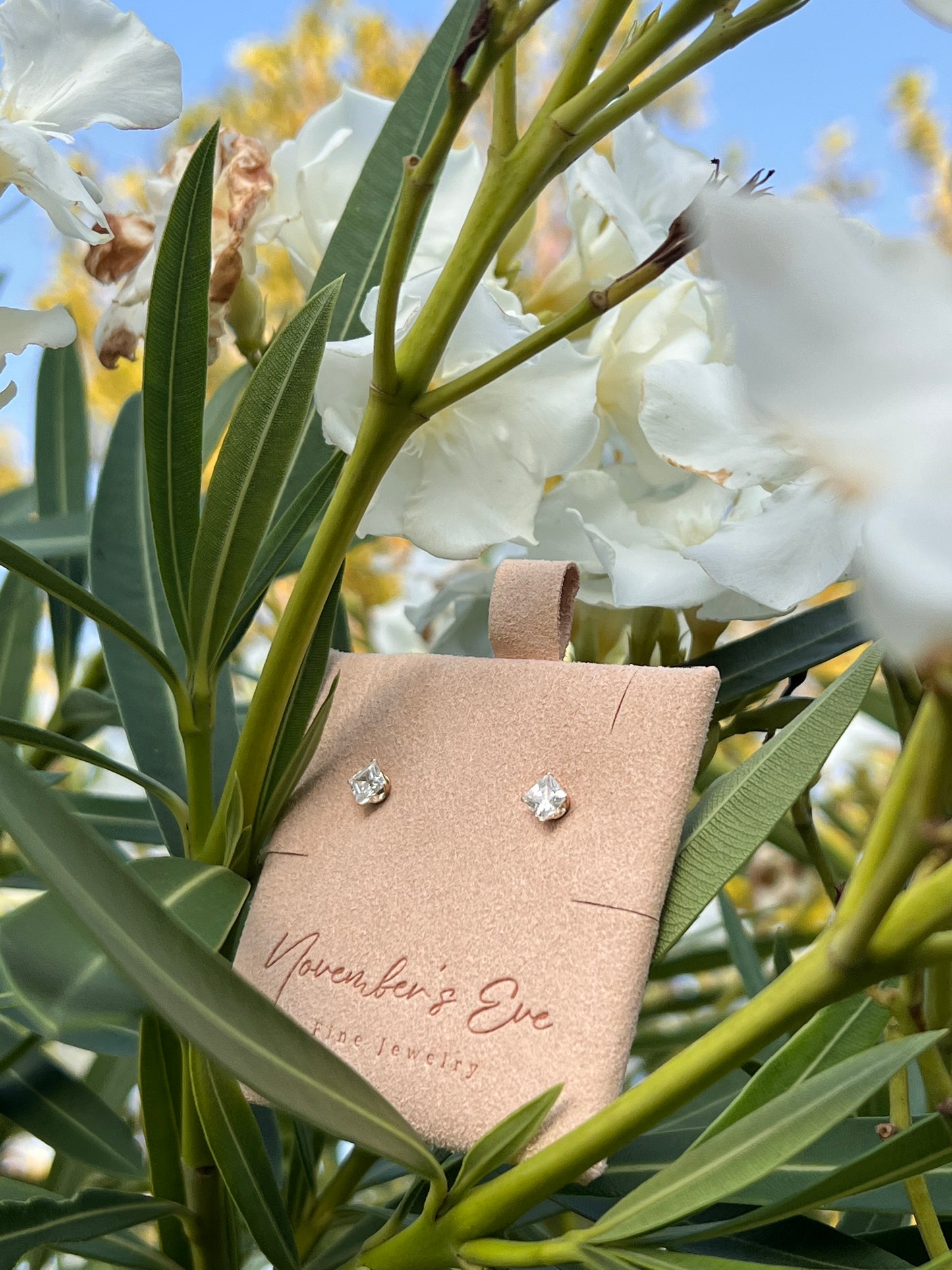 14K Gold Cubic Zirconia Studs