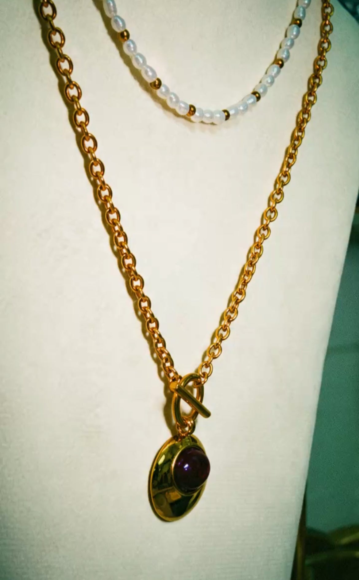 Statement Necklace in Merlot