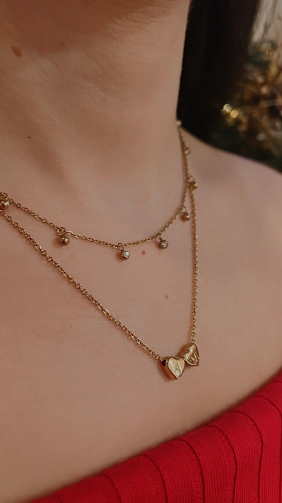 Heart Shaped Initial Necklace