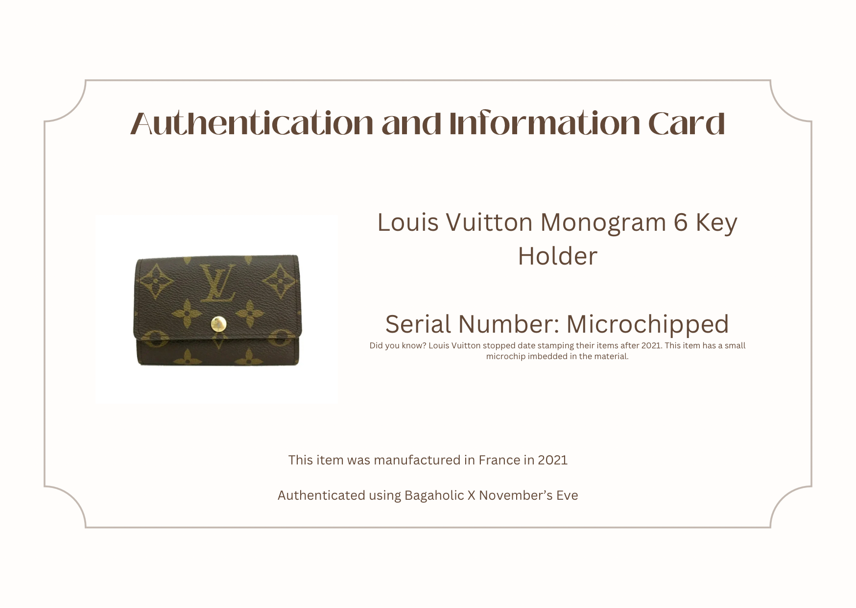 Louis Vuitton Monogram Multicles 6 Ring Key Case