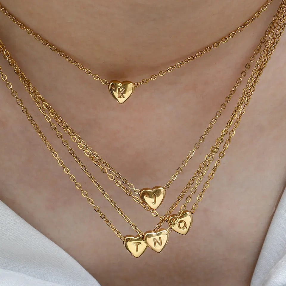 Heart Shaped Initial Necklace (PRE-ORDER)