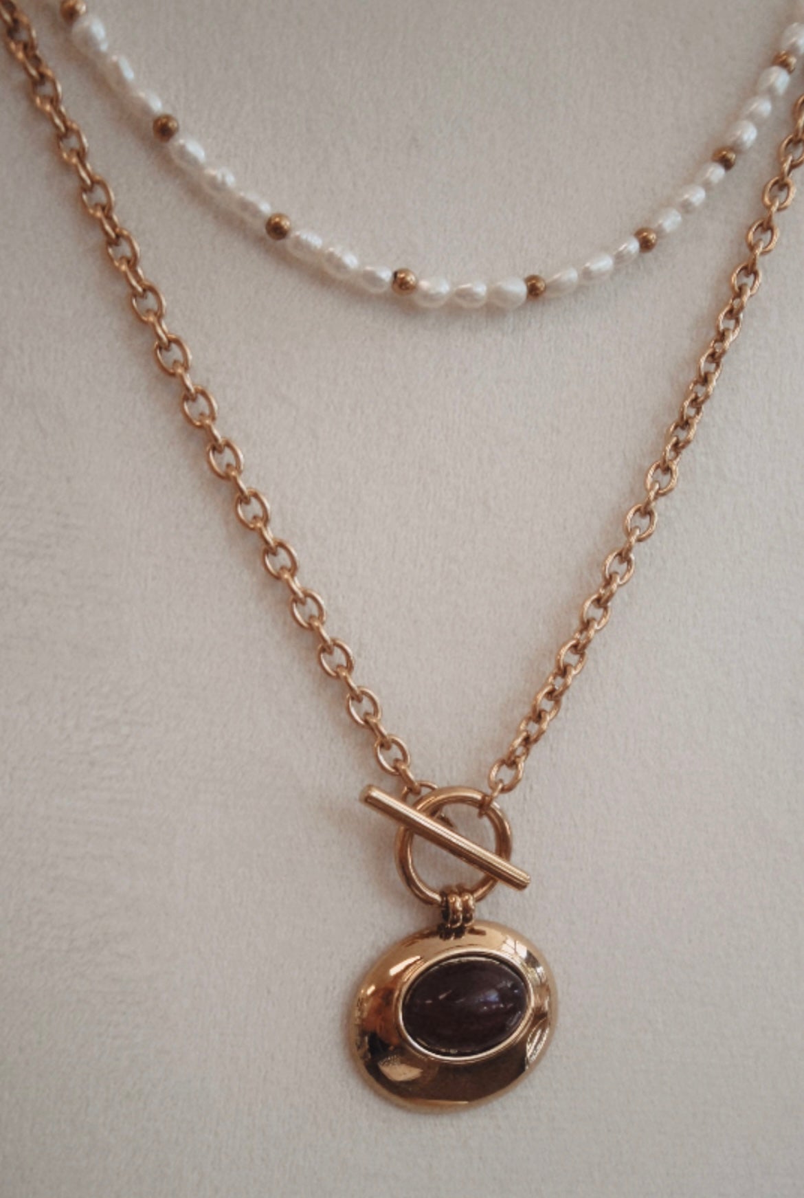 Statement Necklace in Merlot