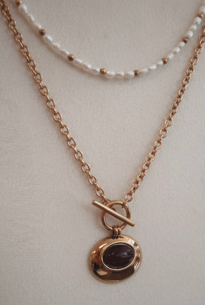 Statement Necklace in Merlot