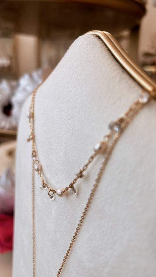 Pearl & Crystal Necklace