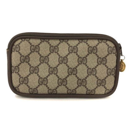 Gucci Brown Monogram Cosmetic Pouch