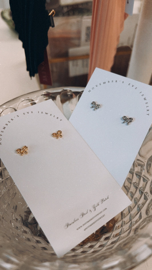 Dainty Bow Studs