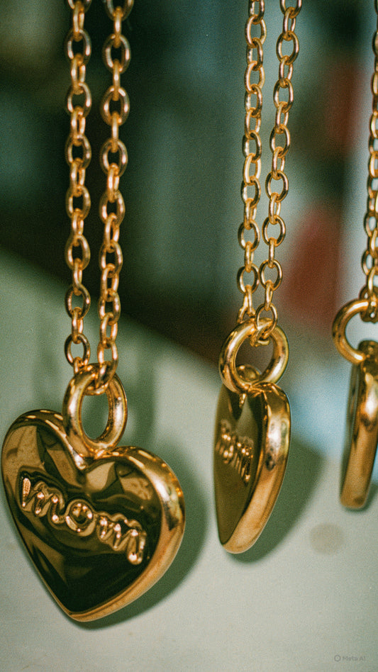 Mom Heart Pendant Necklace