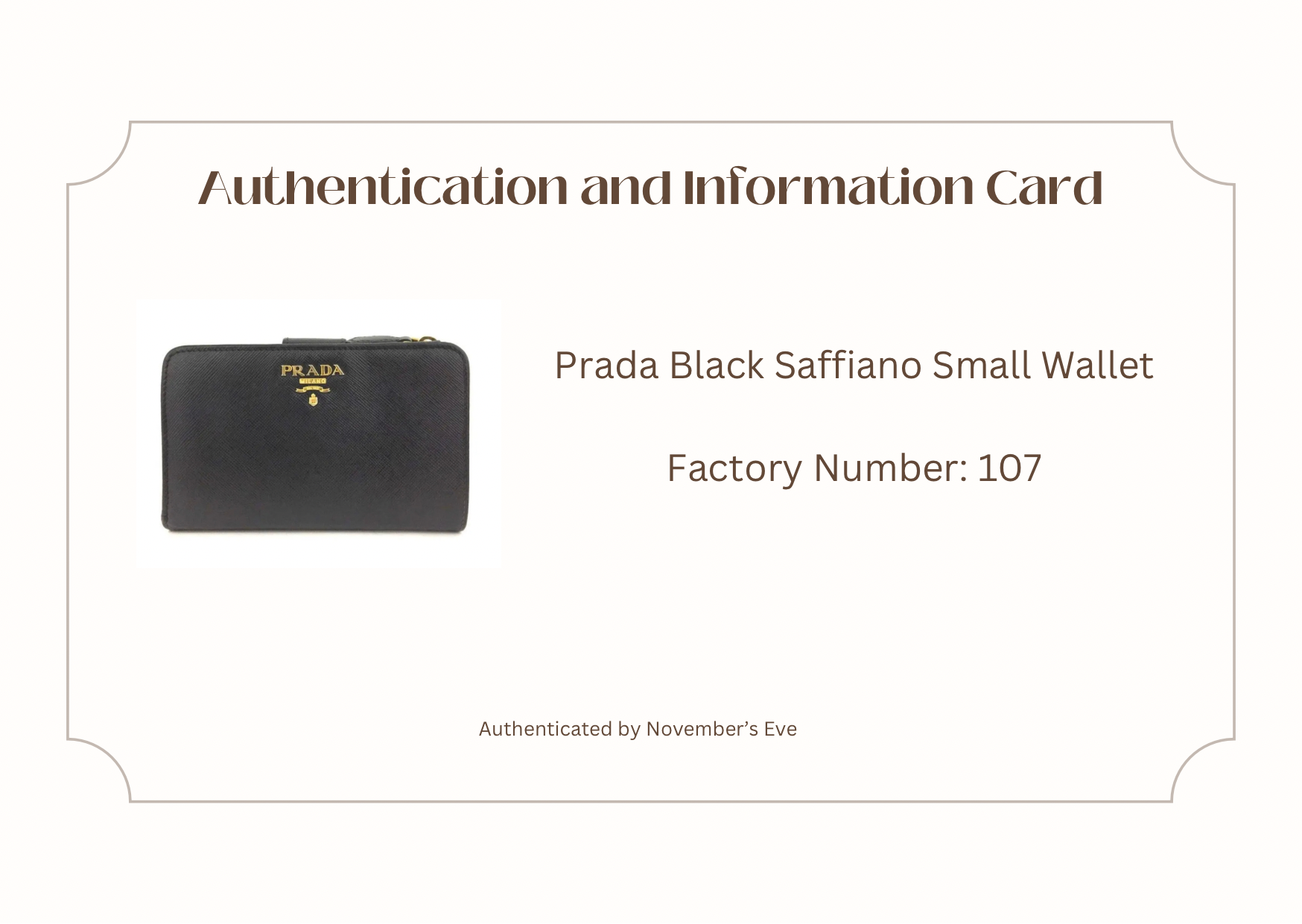 Prada Saffiano Small Wallet