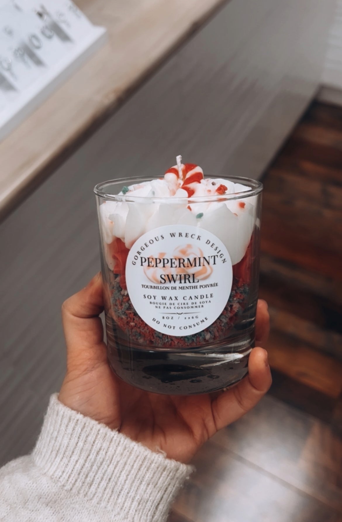 Peppermint Swirl Candle