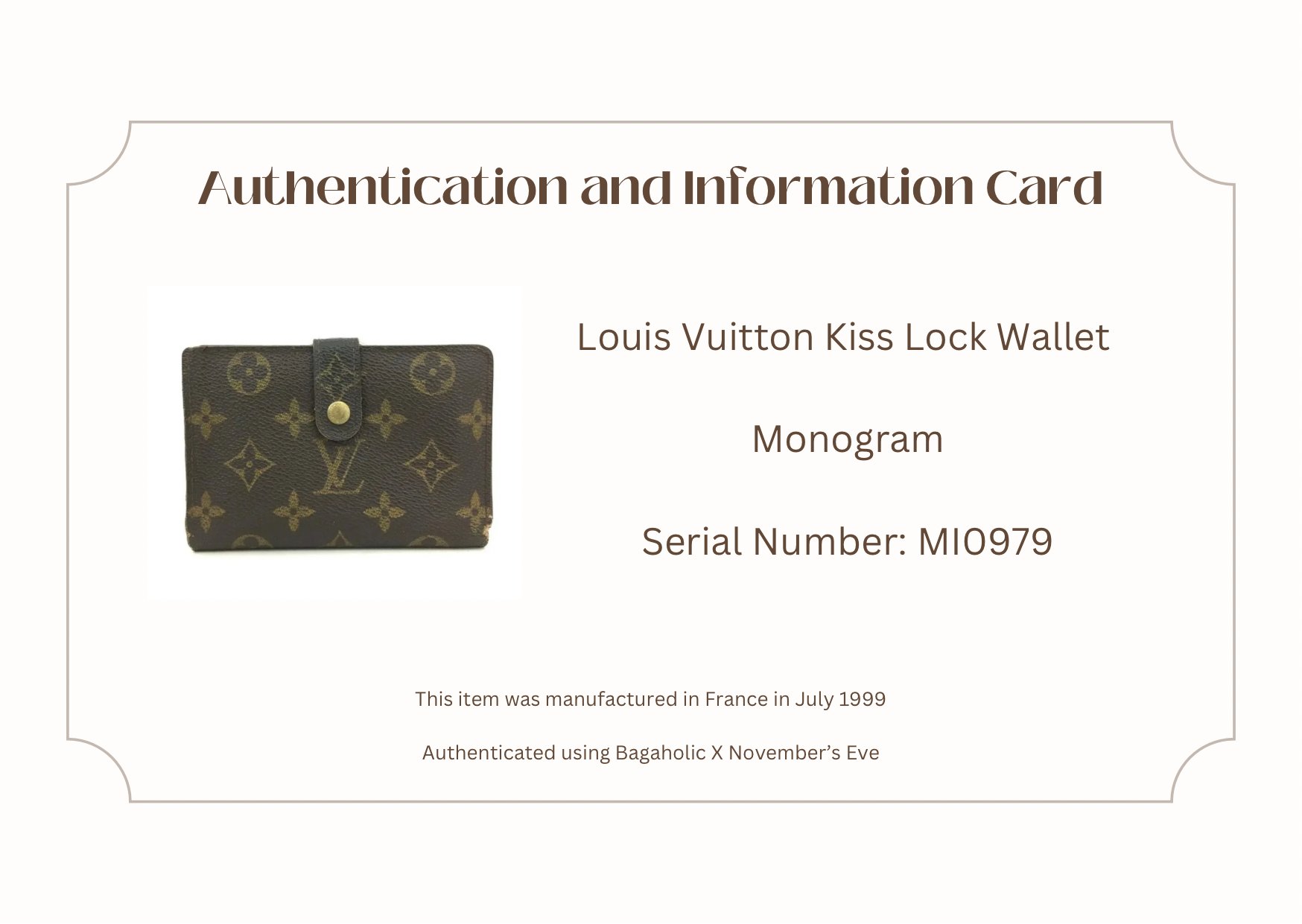 Louis Vuitton Monogram Porte Monnaie Billets Viennois Bifold/ Kiss Lock