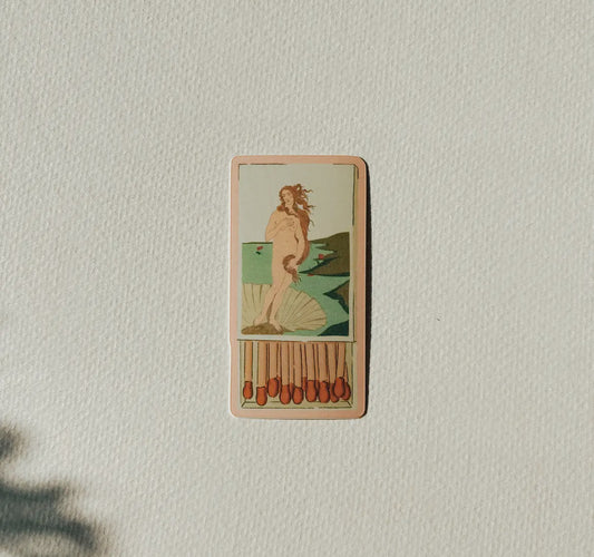 The Birth of Venus Vintage Matchbook Sticker