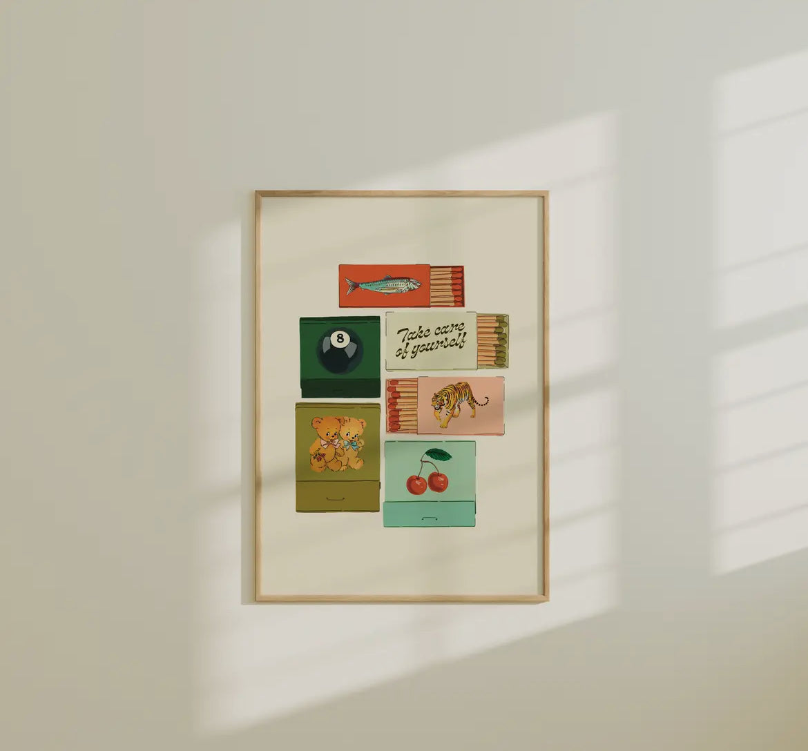 Vintage Inspired Matchbook Art Print