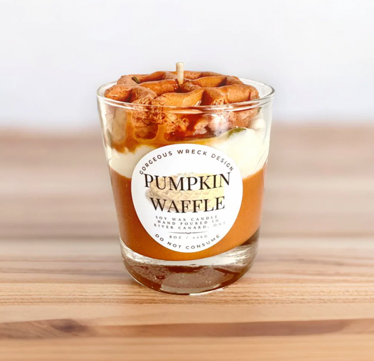 Pumpkin Waffle Dessert Candle